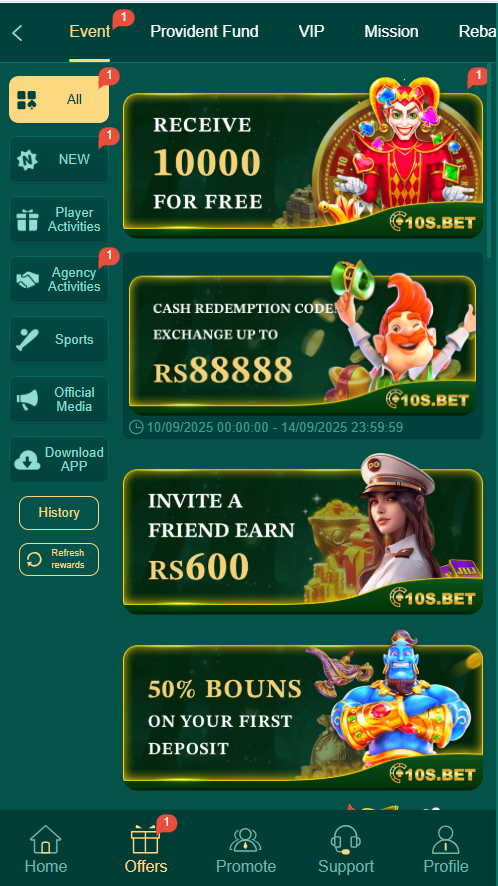 10sbet Game download